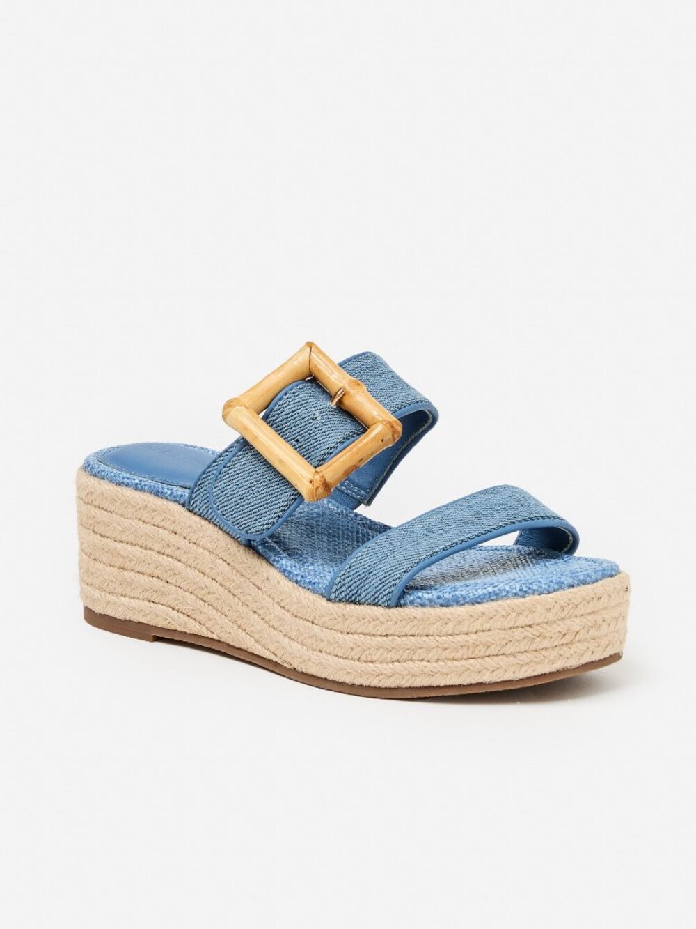 J McLaughlin Fleur Wedges - Vintage Denim NEW